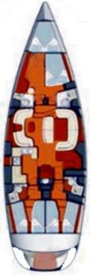 La barca in configurazione a 3 cabine