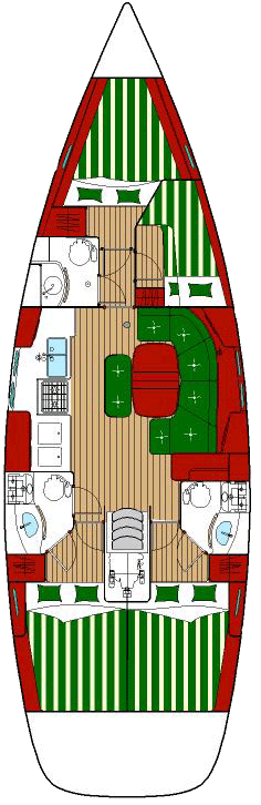 plant of the yacht Oceanis 423